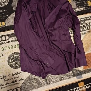 Geoffrey Beene Deep Purple Fitted Shirt